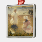 De zussen metalen ornament (Links)