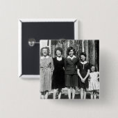 De zussen vierkante button 5,1 cm (Voorkant /achterkant)