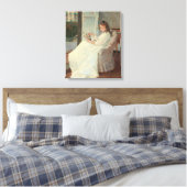 De zuster van de kunstenaar in een raam, 1869 canvas afdruk (Insitu (Slaapkamer))