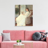 De zuster van de kunstenaar in een raam, 1869 canvas afdruk (Insitu (Woonkamer))