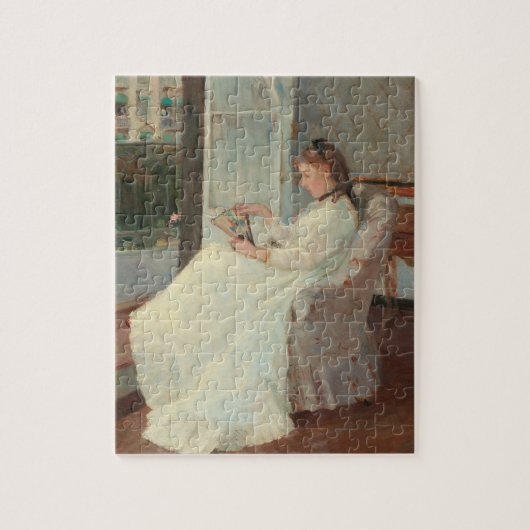 De zuster van de kunstenaar in een raam, 1869 legpuzzel (Verticaal)