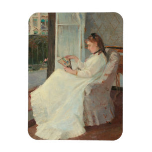 De zuster van de kunstenaar in een raam, 1869 magneet