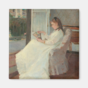 De zuster van de kunstenaar in een raam, 1869 magneet