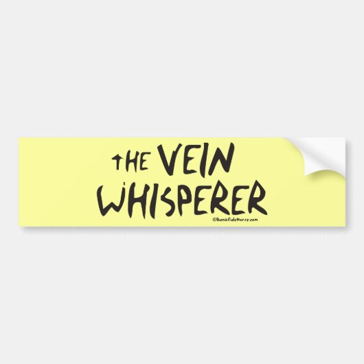 De zuster Vein Whisperer Bumpersticker (Voorkant)
