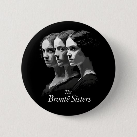 De zusters Brontë Ronde Button 5,7 Cm (Voorkant)