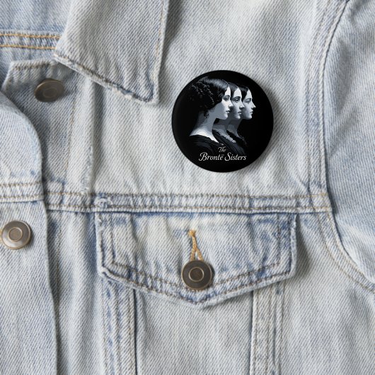 De zusters Brontë Ronde Button 5,7 Cm (In situ)