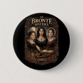 De zusters Brontë Ronde Button 5,7 Cm (Voorkant)