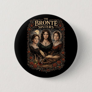 De zusters Brontë Ronde Button 5,7 Cm