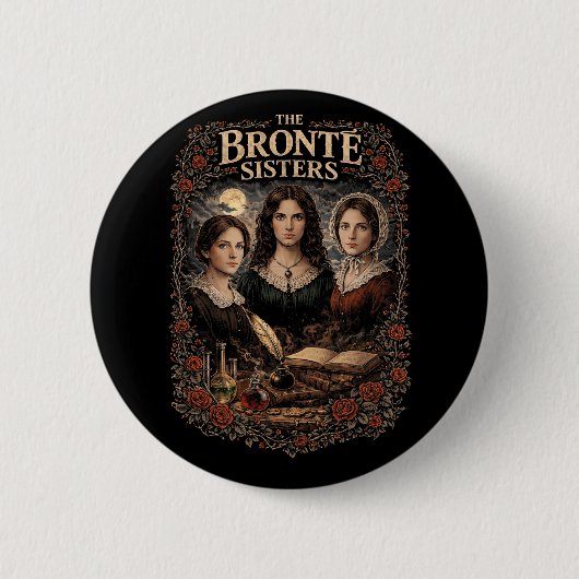 De zusters Brontë Ronde Button 5,7 Cm (Voorkant)