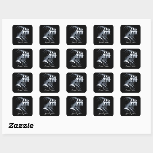 De zusters Brontë Vierkante Sticker (Vel)