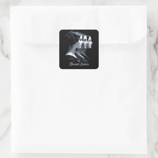 De zusters Brontë Vierkante Sticker (Tas)
