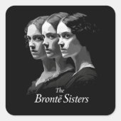 De zusters Brontë Vierkante Sticker (Voorkant)