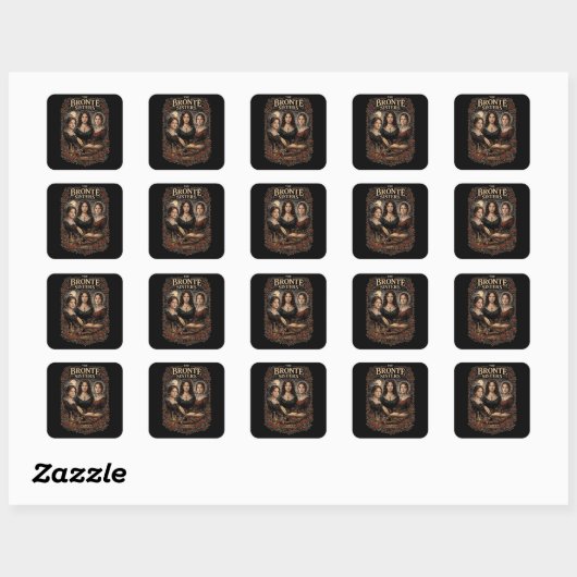 De zusters Brontë Vierkante Sticker (Vel)
