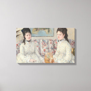 De zusters (door Berthe Morisot) Canvas Afdruk