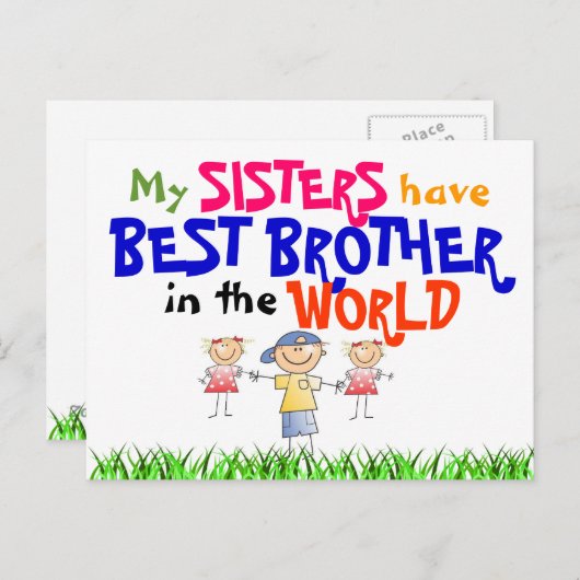 De zusters hebben het Beste Briefkaart van de (Voorkant / Achterkant)