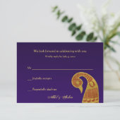 De Zwaan Huwelijksreactiekaarten RSVP Kaartje (Staand voorkant)