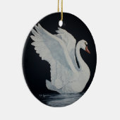 De zwaan keramisch ornament (Rechts)