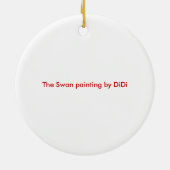 De zwaan keramisch ornament (Achterkant)