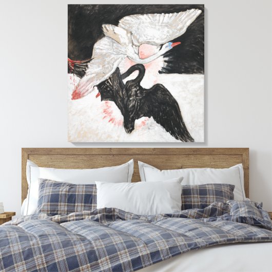 De zwaan, nr. 2 | Hilma af Klint | Canvas Afdruk (Insitu (Slaapkamer))