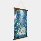 De Zwaan van Vergeten Wateren. Hangend Wandkleed (Gebogen)