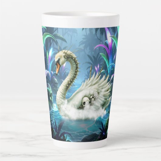 De Zwaan van Vergeten Wateren. Latte Mok (Voorkant)