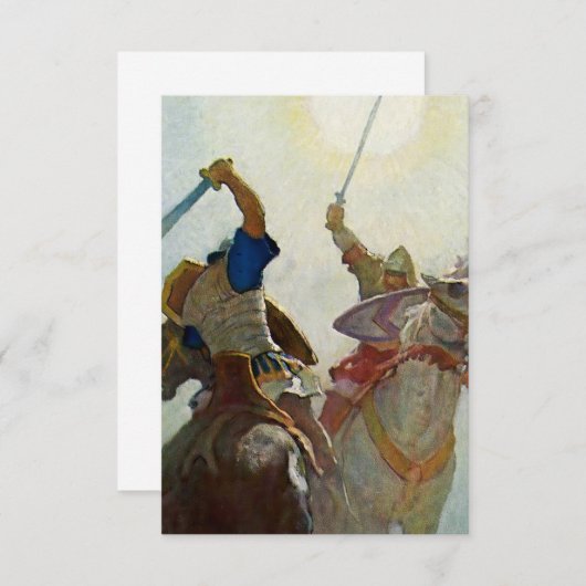 “De zwaardgevechten waren hevig” door NC Wyeth Bedankkaart (Voorkant / Achterkant)