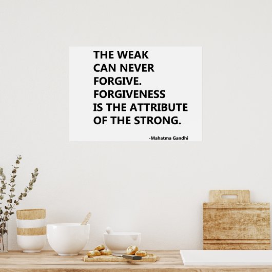 De zwakken kunnen nooit vergeven poster (Keuken)