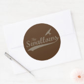 De zwaluwen ronde sticker (Envelop)