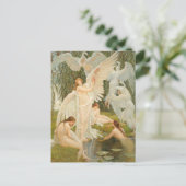 De zwanenmeisjes | Walter Crane Briefkaart (Staand voorkant)