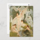 De zwanenmeisjes | Walter Crane Briefkaart (Voorkant / Achterkant)