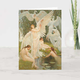 De zwanenmeisjes   Walter Crane Kaart