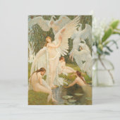De zwanenmeisjes | Walter Crane Kaart (Staand voorkant)