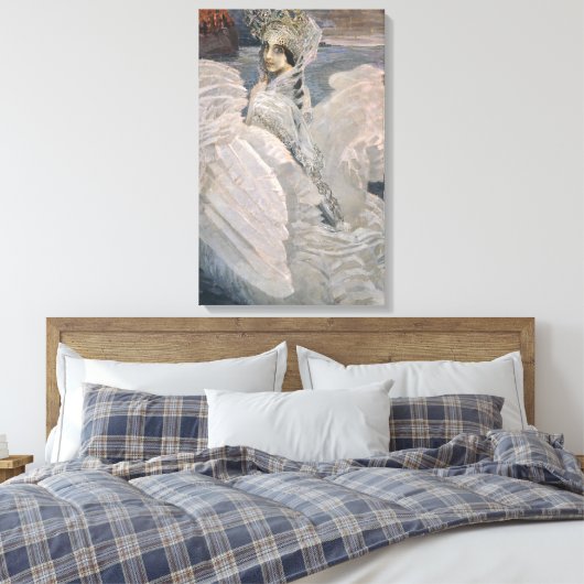 De Zwanenprinses (door Michail Vrubel) Canvas Afdruk (Insitu (Slaapkamer))