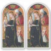De zwangere Madonna met Sint-Jozef 2-UP Sticker (Voorkant)