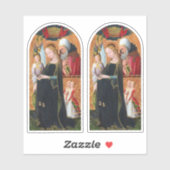 De zwangere Madonna met Sint-Jozef 2-UP Sticker (Vel)