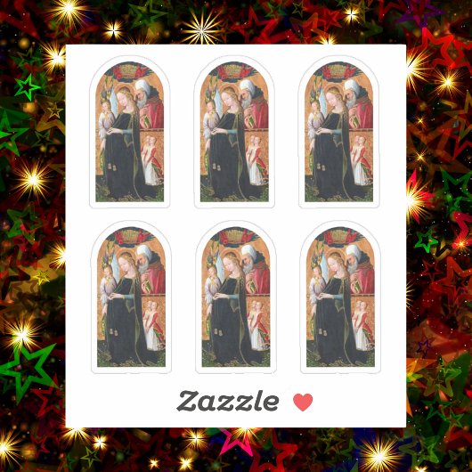 De zwangere Madonna met Sint-Jozef Sticker