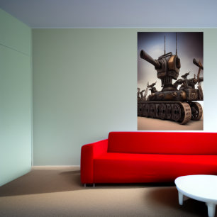 De zware artillerie AI Art Poster