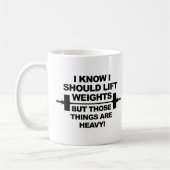 De zware Grappige Mok van Gewichten (Links)