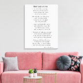 DE ZWARE POEM CANVAS AFDRUK (Insitu (Woonkamer))