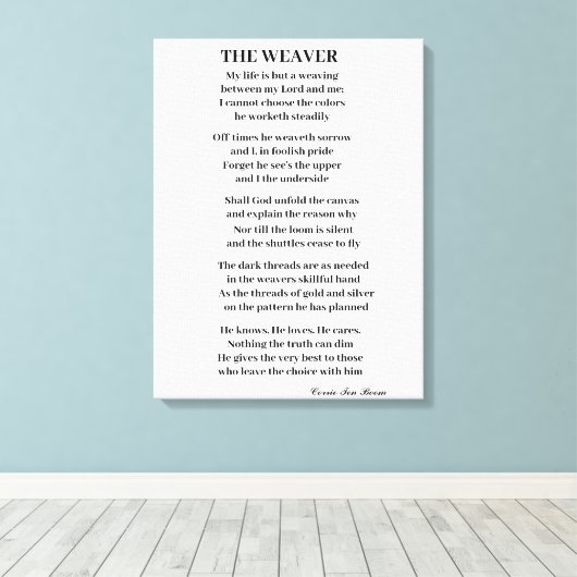 DE ZWARE POEM CANVAS AFDRUK (Insitu (Houten vloer))