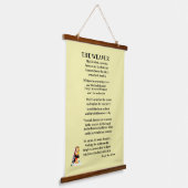 DE ZWARE POEM HANGEND WANDKLEED (Gebogen)