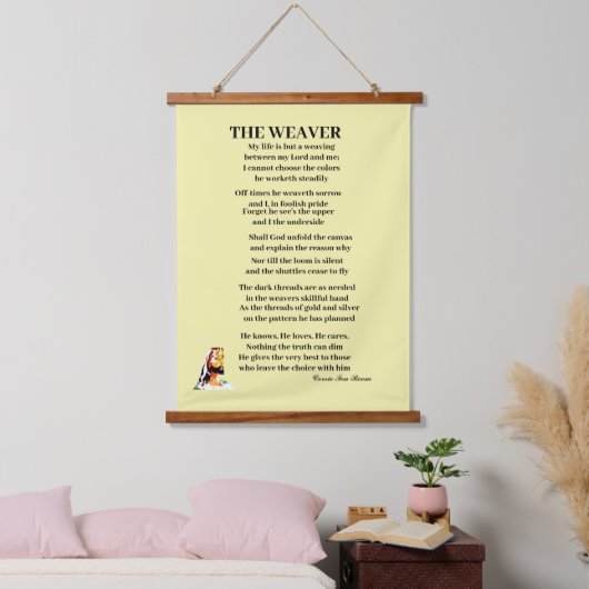 DE ZWARE POEM HANGEND WANDKLEED (Slaapkamer)
