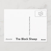 De zwart schapen briefkaart (Achterkant)