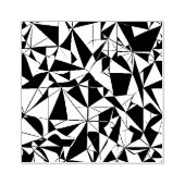 de zwart-wit geometrische ontwerp rubberen stempel (Afrduk)
