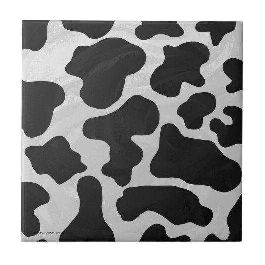 De Zwart-witte Druk van de koe Tegeltje (Voorkant)