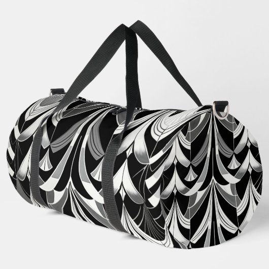 De zwart-witte finery plunjezak (Linkerhoek)