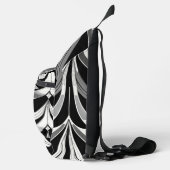 De zwart-witte finery sling bag (Rechts)