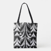 De zwart-witte finery tote bag (Achterkant)