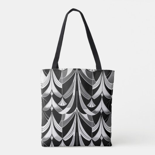 De zwart-witte finery tote bag (Achterkant)