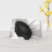 De Zwart-witte Foto van de zonnebloem Kaart (Gele Bloem)